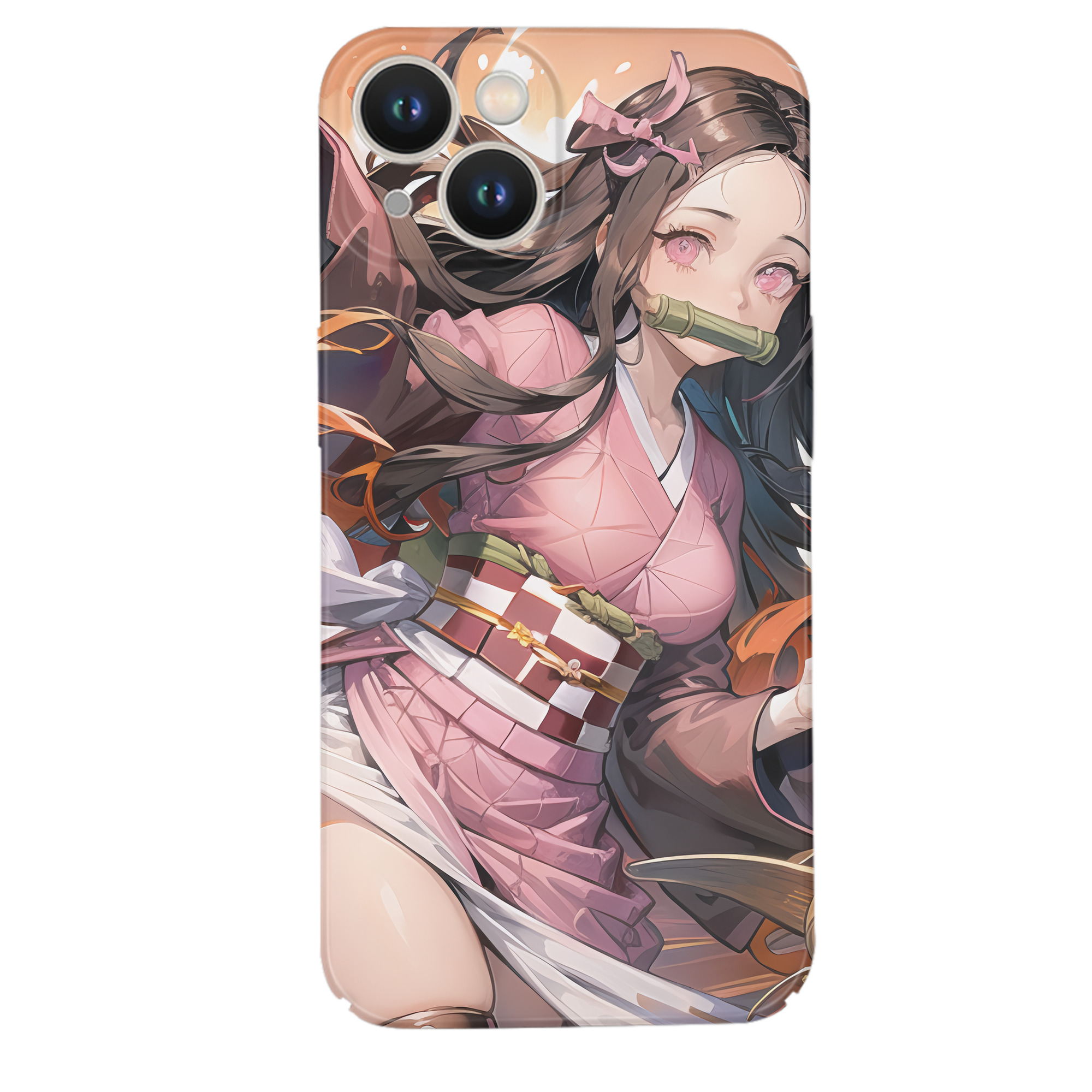 （画像用） 鬼滅の刃（きめつのやいば）竈門 禰󠄀豆子／かまど ねずこ Kamado Nezuko 【iPhone 14シリーズ対応】ハードケース